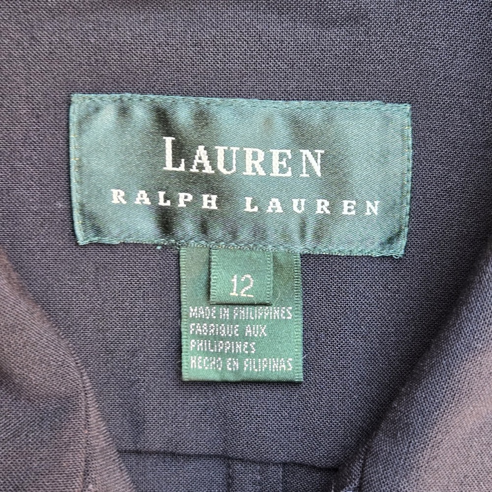 Lauren Ralph Lauren Women Zip Front Blazer Jacket Black - Picture 5 of 12